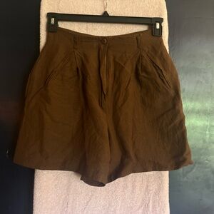 EXCELLENT CONDITION Ann Taylor Brown High-Waisted Shorts